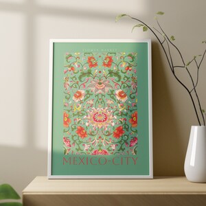 Mexico-City, Mexico, City, Flower Market, Floral Print, Color, minimalist, modern, wall poster, digital print poster