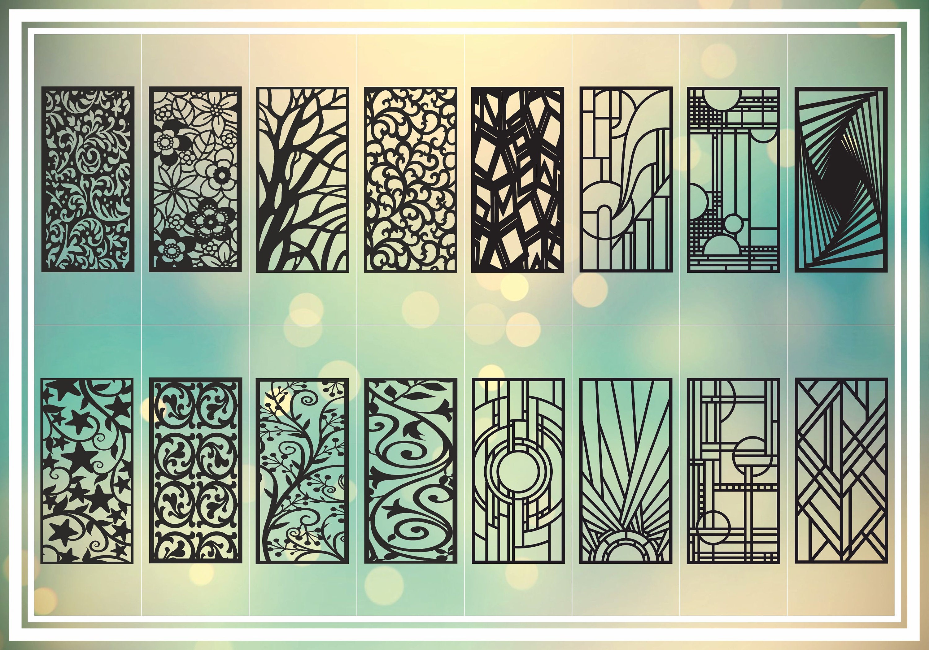 Download 16 Laser cut Screens files SVG DXF CDR vector plans files ...