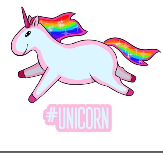Download Rainbow Unicorn Stickers Digital Unicorn Svg Iron On Etsy PSD Mockup Templates