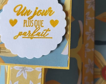 Carte bow window "Un jour plus que parfait"