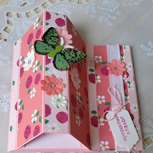 Carte bow window "Joyeux anniversaire"