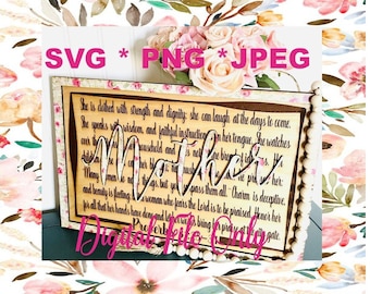 Proverbs 31 Mother Plaque SVG