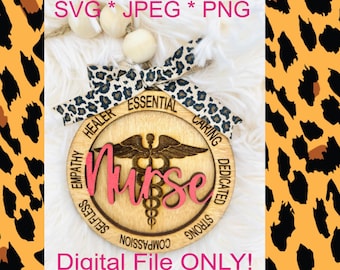Nurse Car Charm Digital File ONLY