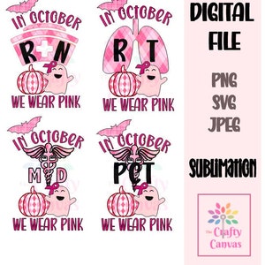 We Wear Pink - Medical Sublimation Bundle - Breast Cancer Awareness