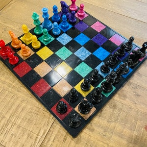 Chess & Checkers Custom Resin Combo - Etsy