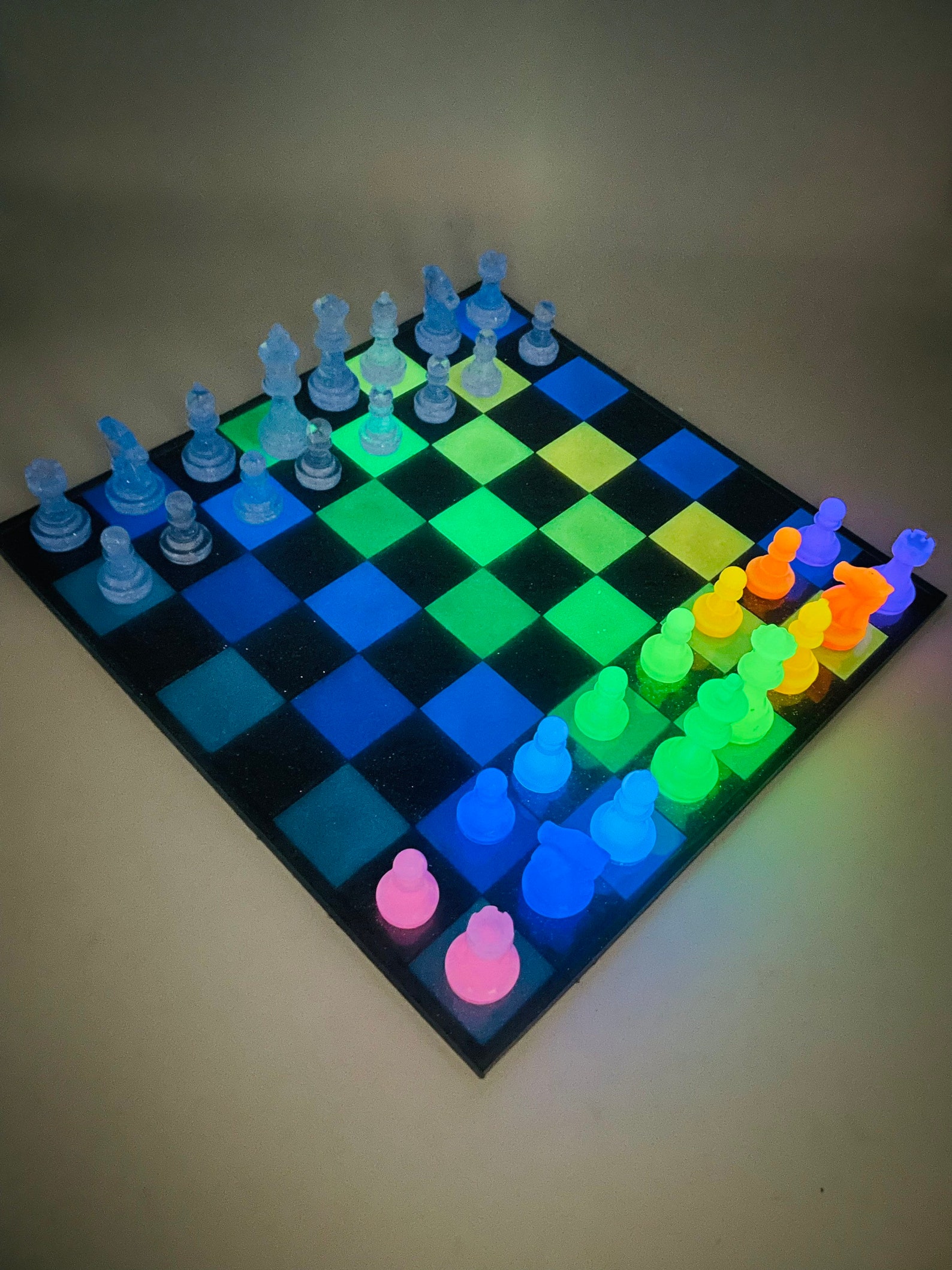Glow in the Dark Chess Set - Etsy