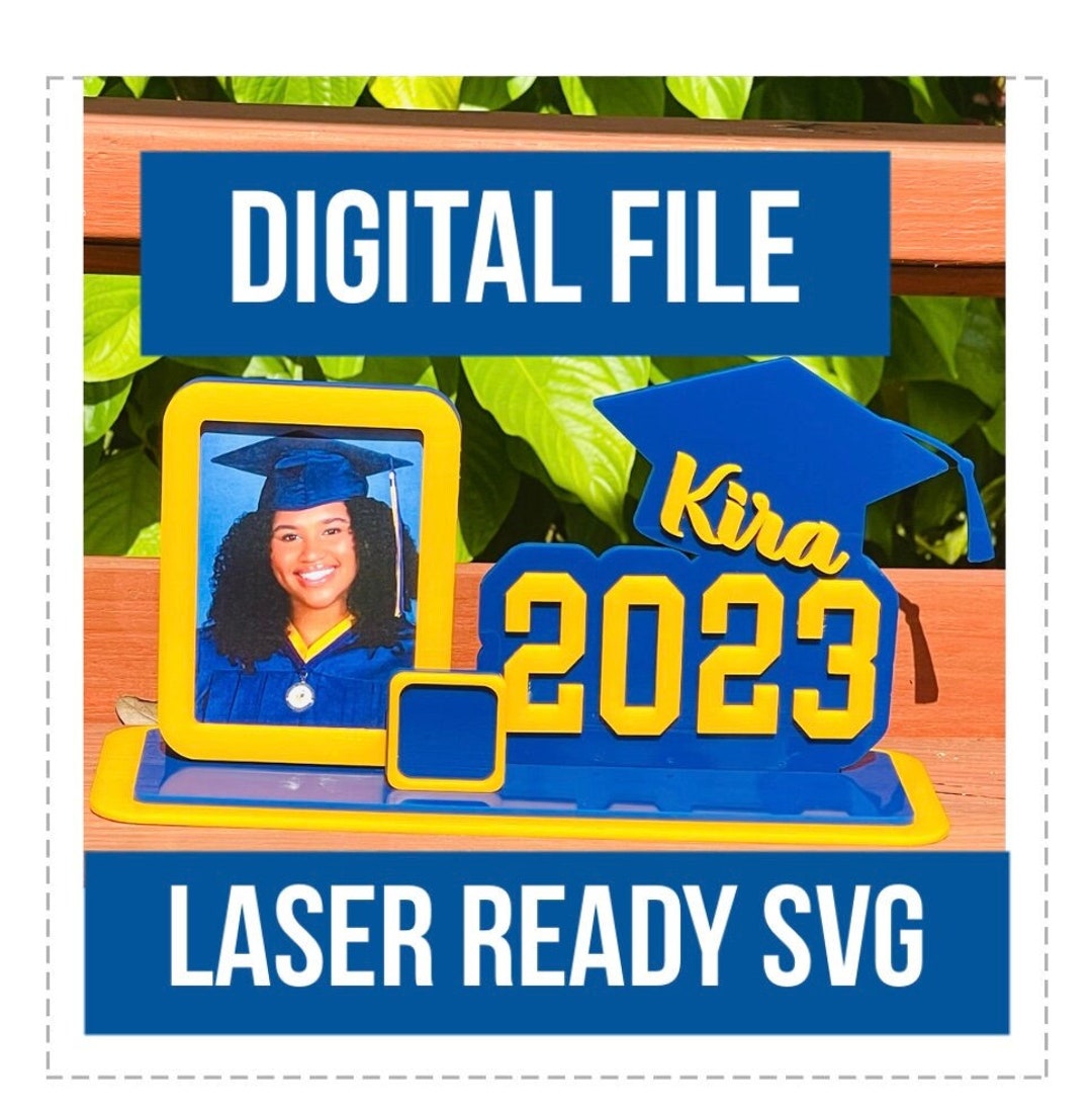 2023 & 2024 Photo Frame Graduation QR Sign Digital Laser File Etsy