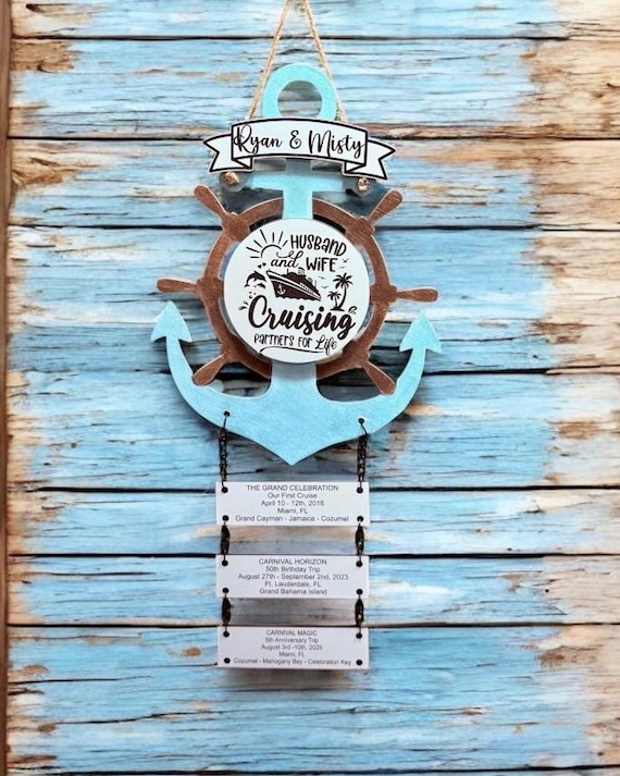 Custom Cruise Tracker Door Sign - Etsy