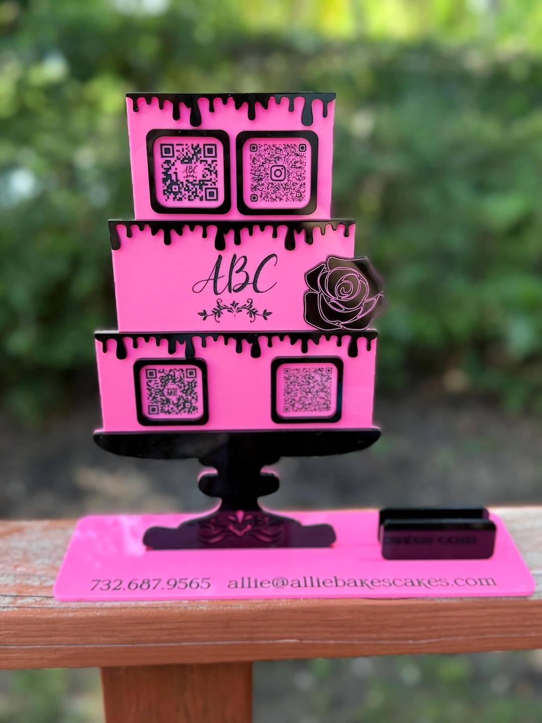 Tiered Cake Media Sign: Payment & Social Media QR Codes - Etsy