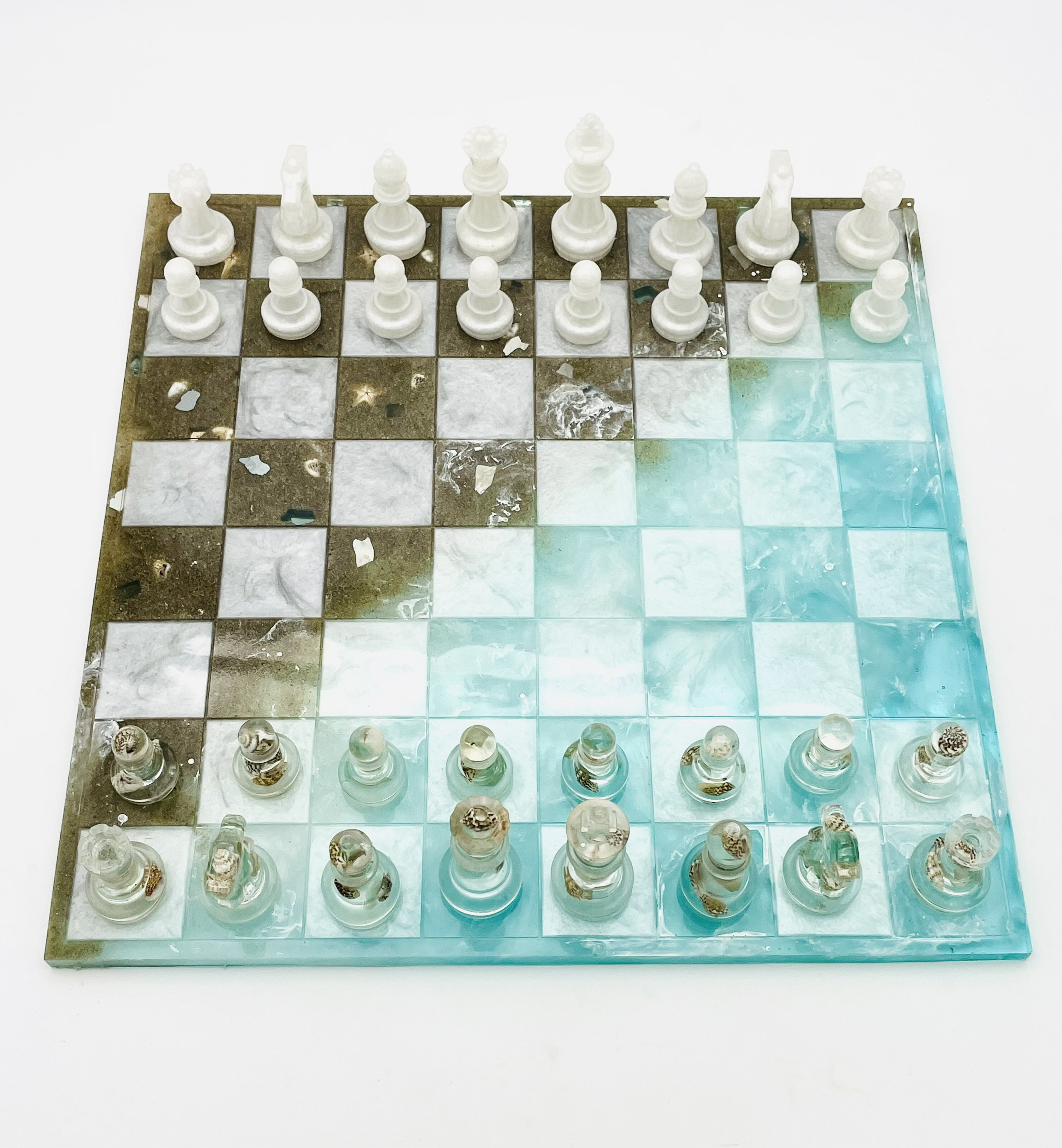 Undersea Ceramic Chess Set Undersea Chess Set: Air Dry Clay, Acrylic