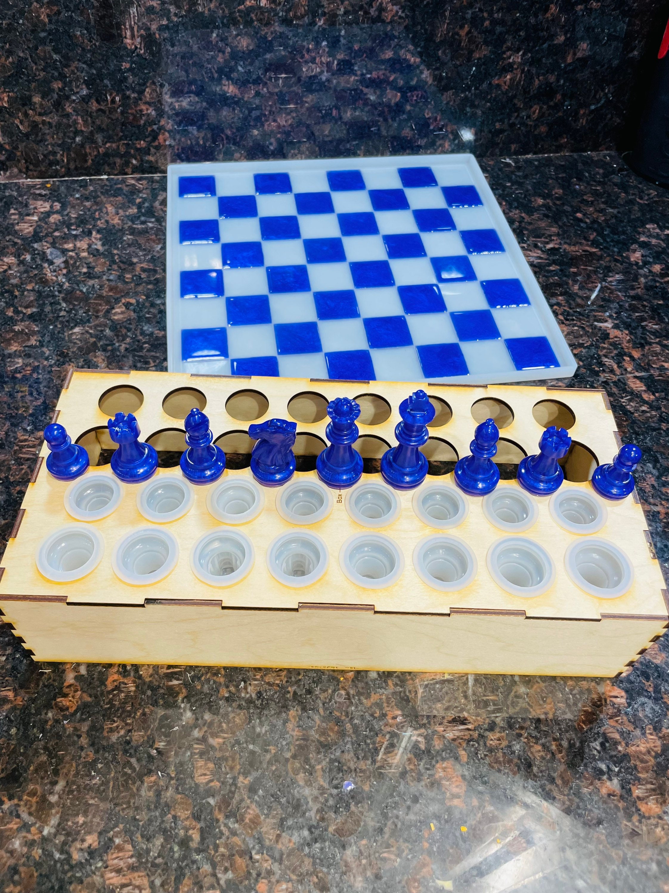 Chess Set Resin Mold for Making 13 Detachable Puzzle Chess Board丨3D Chess  Cr