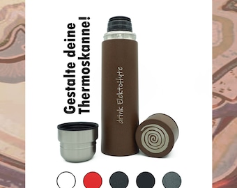 Hochwertige Thermoskanne personalisiert / Isolierkanne Wunschgravur / customized thermos engraved / Kaffeekanne Namensgravur Teekanne Gravur