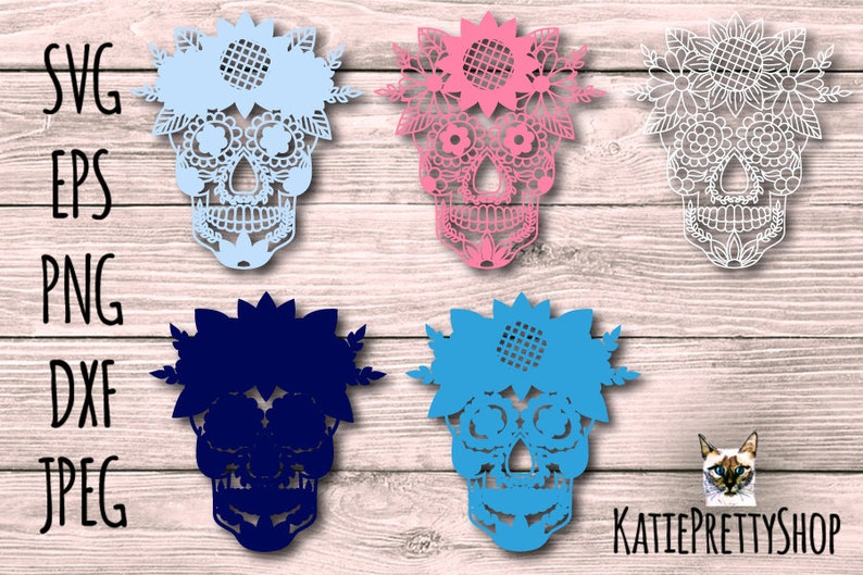 Download 3D Layered Sugar Skull SVG Halloween Papercut Multilayered ...