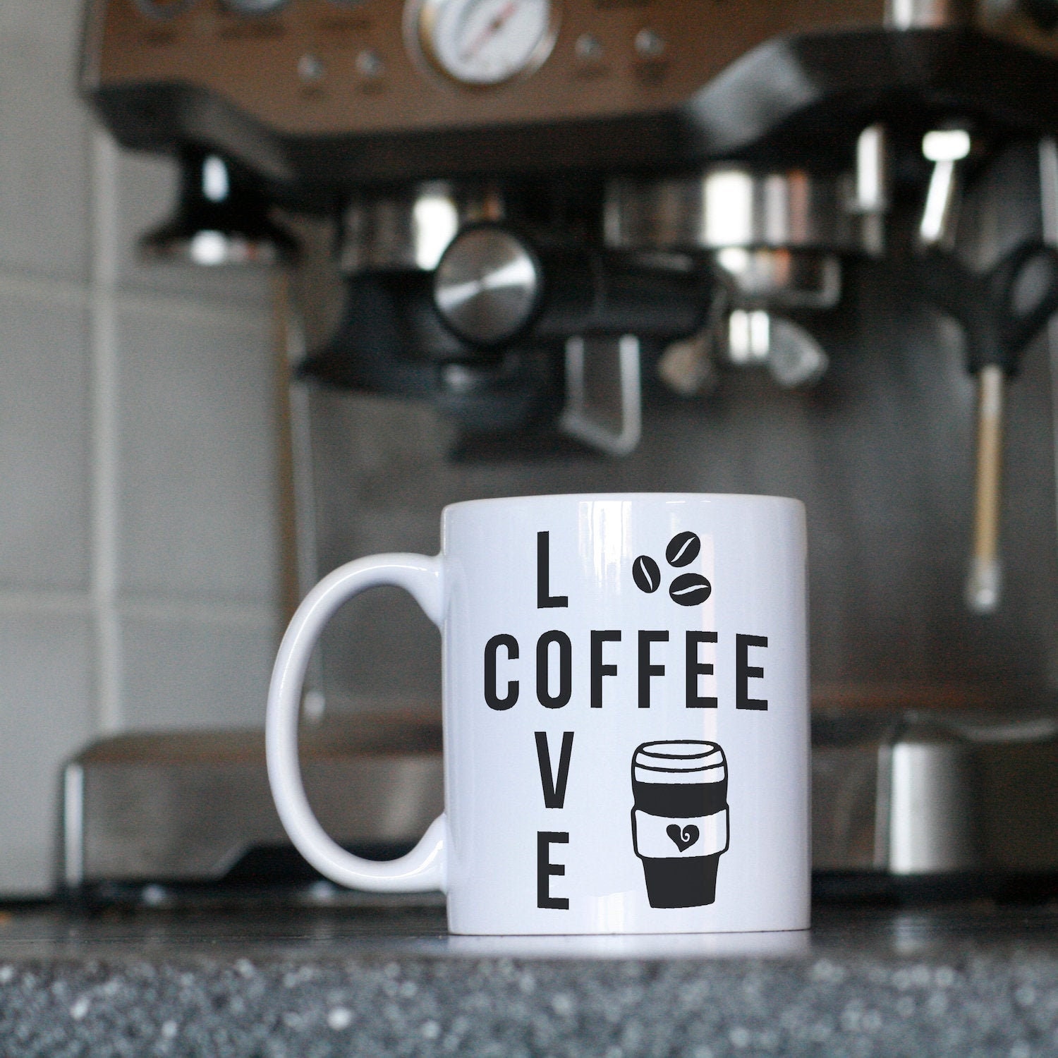 Love Taza de café / taza impresa / regalo amante del café / Etsy