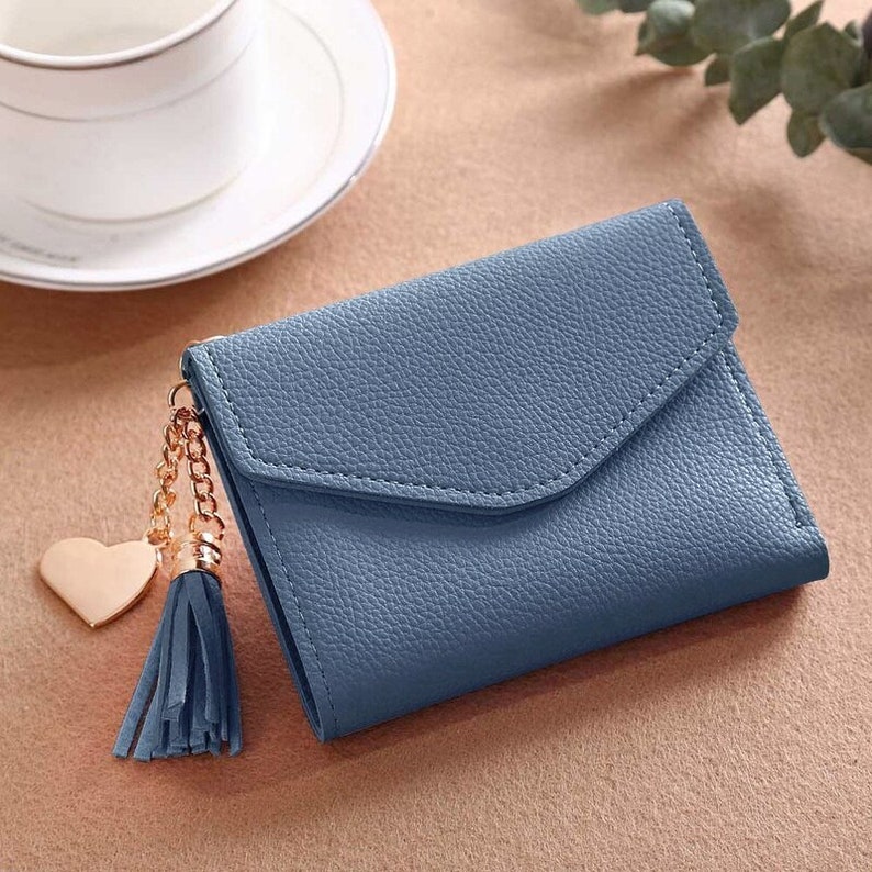 Women/'s Wallet Cute Student Tassel Pendant Short Wallet Trend Small Fashion PU Wallet 2020 Coin Purse Ladies Card Bag For Women