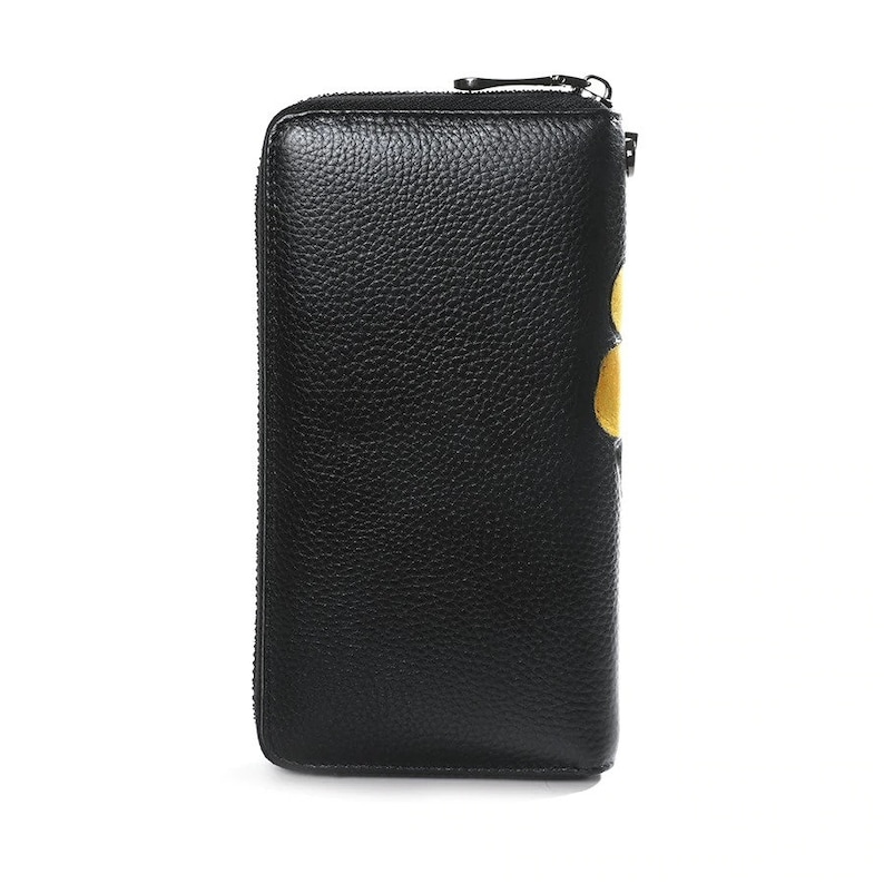 cow leather women wallets long genuine leather purse female floral clutch wallet large capacity card holder and phone bag
