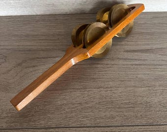 Vintage Metal Jingles Tambourine: Folk Rhythm Shaker