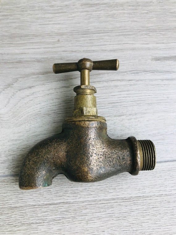 Vintage Messing Weinfass Wasserhahn Zapfhahn Antik Spigot Schlüssel  Ungewöhnliche alte Wasserhahn Alte Wasserhahn Home Dekor Spigot Weinfass  Spigot Barrel Tap - .de