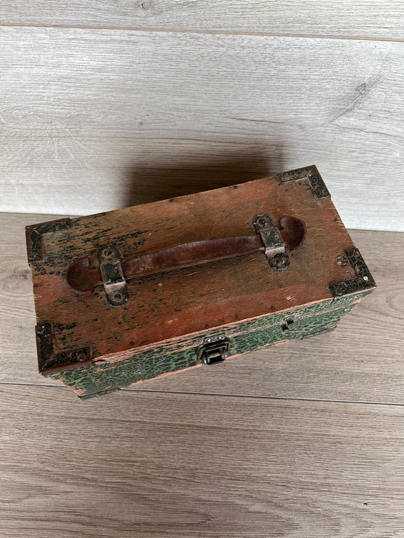 SCATOLA DI IMMAGAZZINAGGIO D'epoca Scatole Del Tesoro Legno Regalo EUR