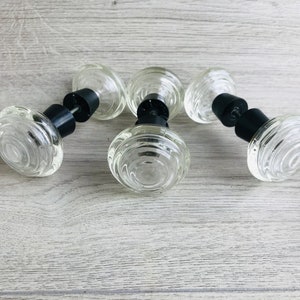 Vintage Clear Glass Door Knobs: Retro Home Hardware, Set of 3