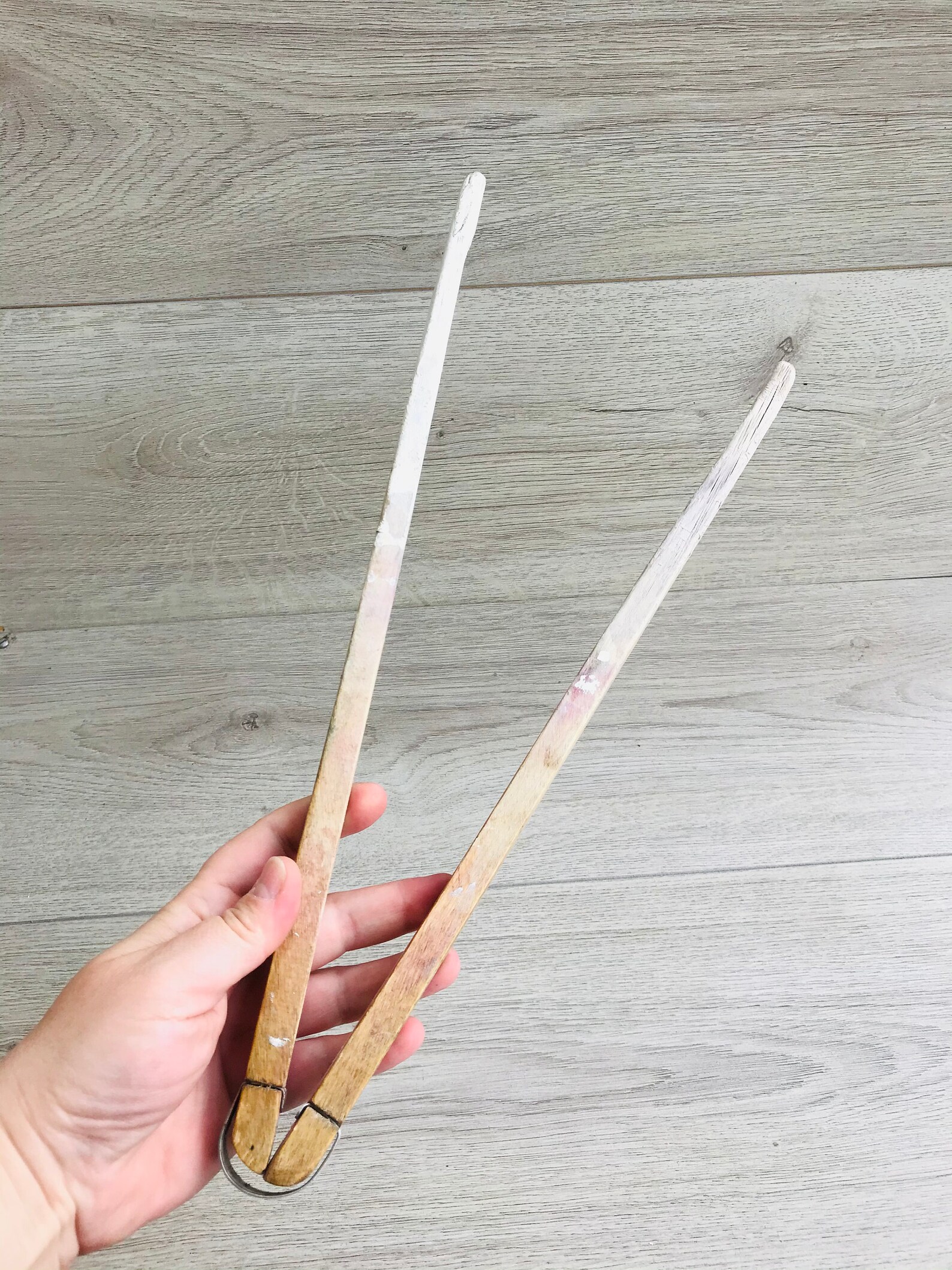 Vintage Laundry Wooden Tongs Primitive Washing Tongs Rustic Etsy