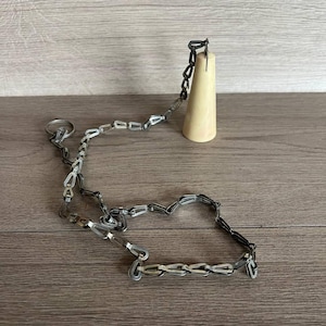 Vintage Plastic Toilet Chain Pull, Soviet Bathroom Decor