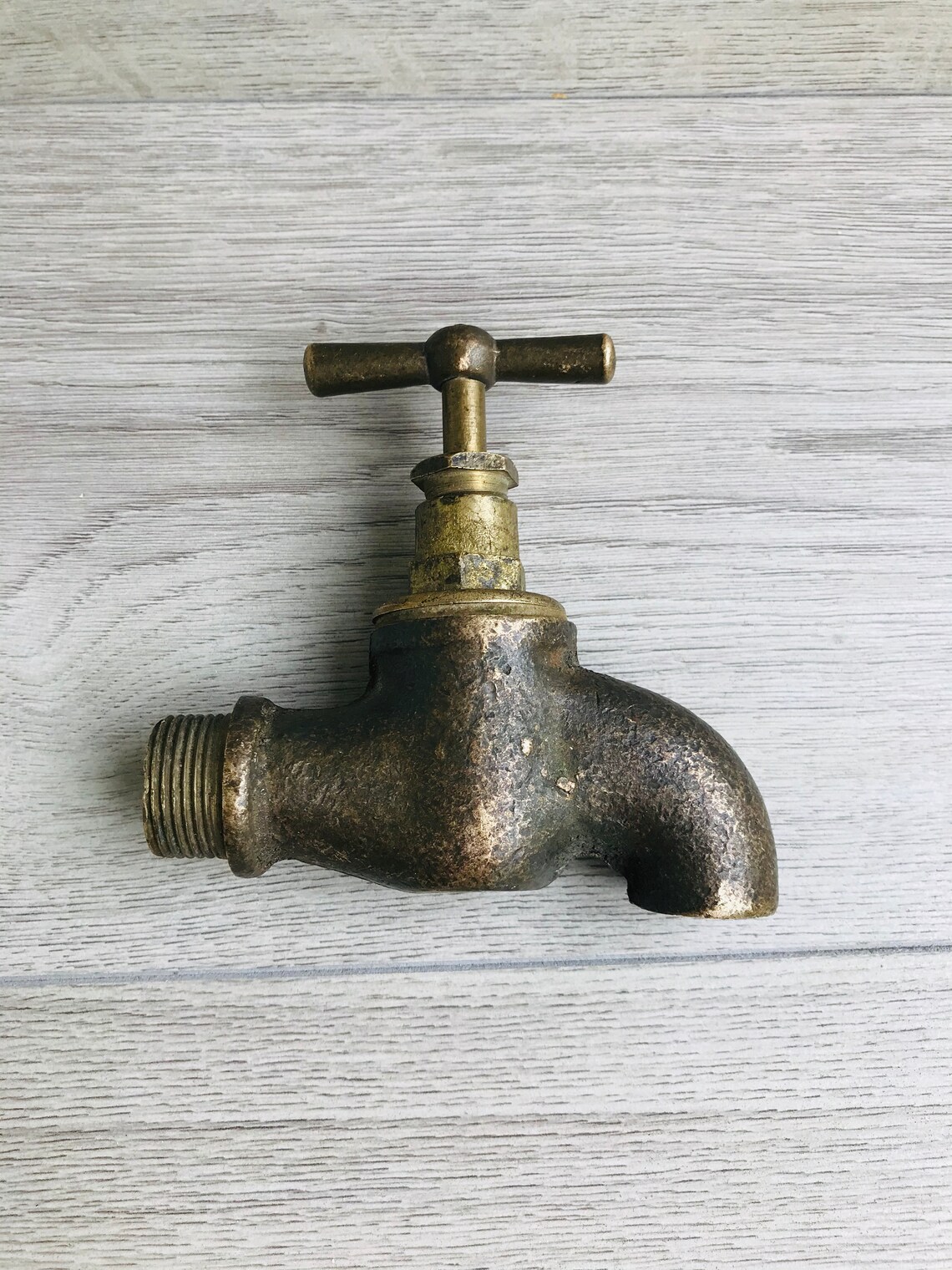 Vintage Brass Wine Barrel Faucet Tap Antique Spigot Key Etsy