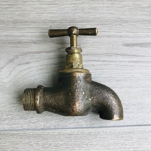 Vintage Brass Wine Barrel Faucet: Antique Spigot Tap, USSR 1970s