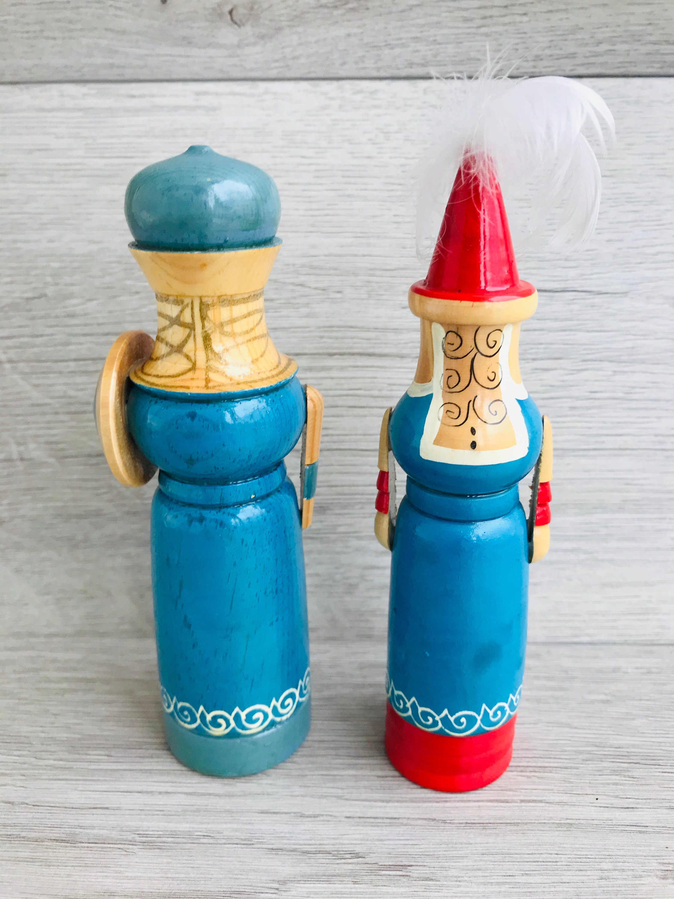 Vintage Wooden Figurine Folk Style Folk Art Handmade Wooden Etsy