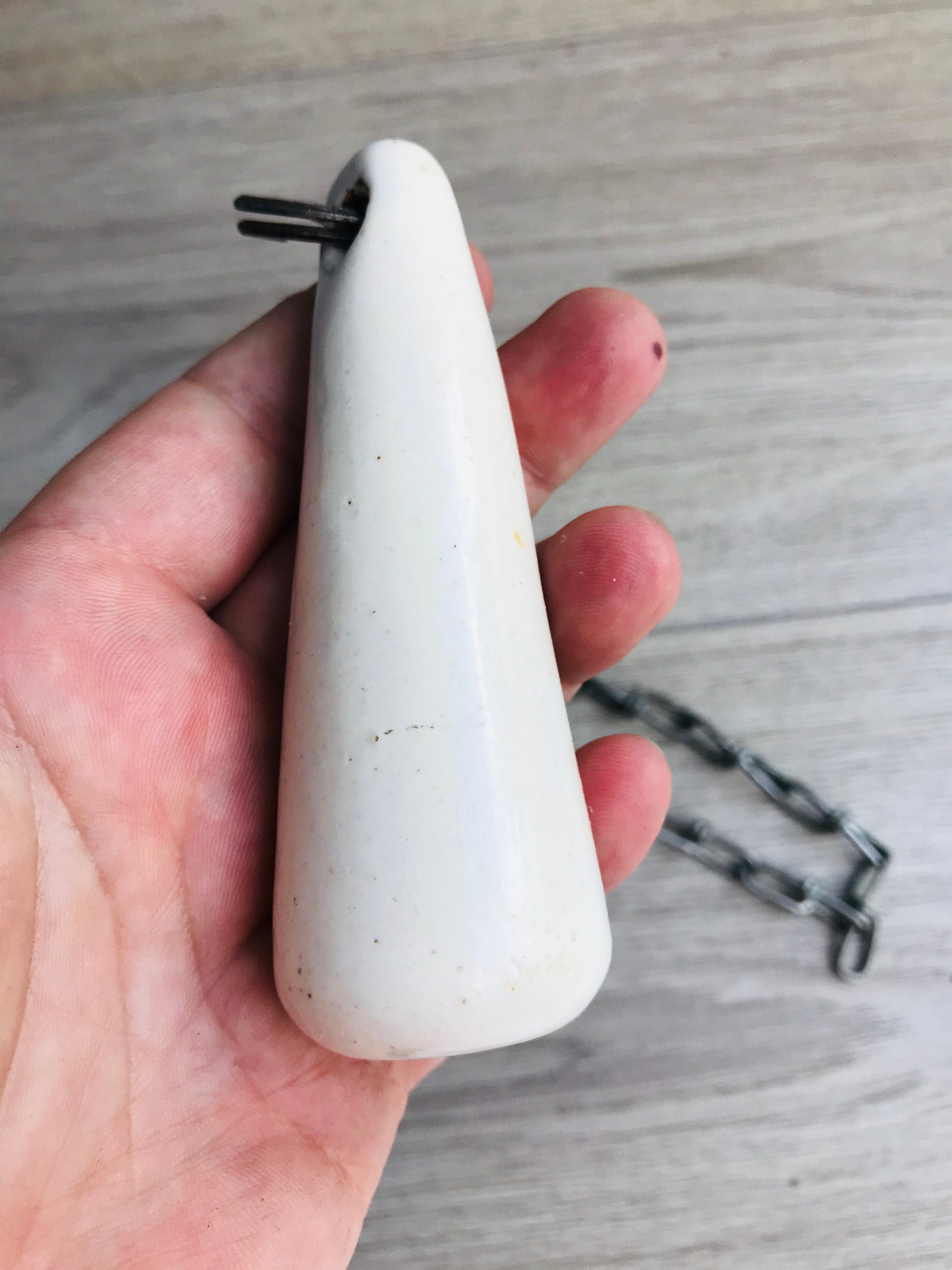 Vintage ceramic toilet chain pull Porcelain toilet pull Etsy