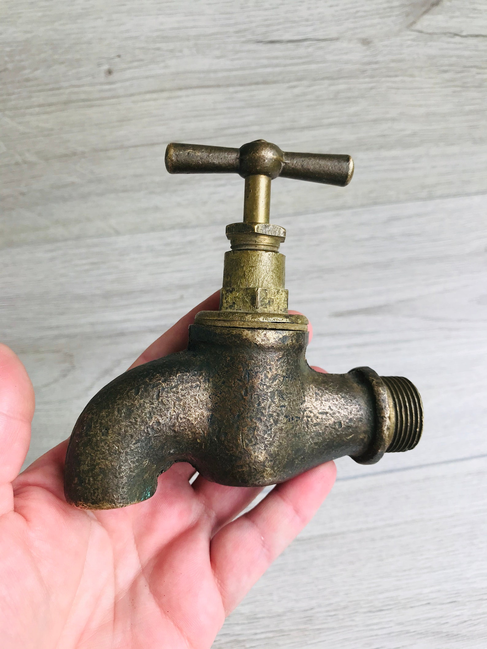 Vintage Brass Wine Barrel Faucet Tap Antique Spigot Key Etsy