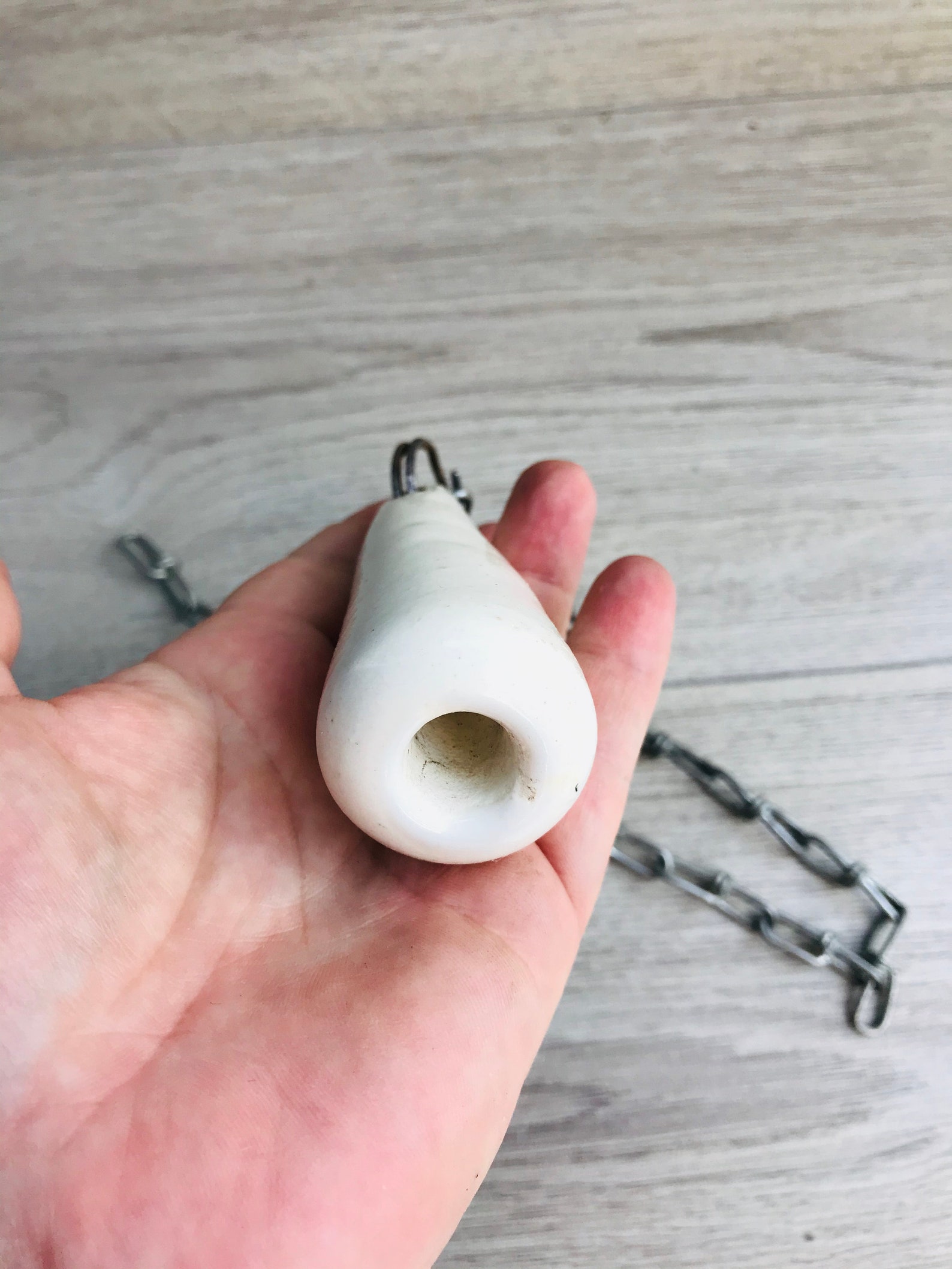 Vintage ceramic toilet chain pull Porcelain toilet pull Etsy