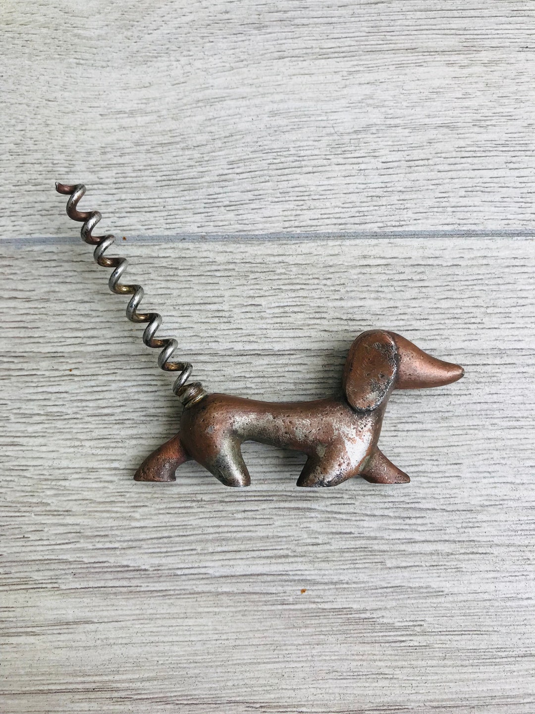 Vintage Metal Brass Wine Opener in Form Dogs Corkscrew Dog Etsy