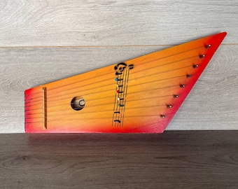 Vintage Gusli Psaltery: USSR Stringed Instrument, Folk Toy