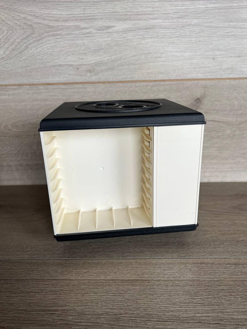 Vintage Spinnable Cassette Tape Rack: Black & White Plastic Holder - Etsy