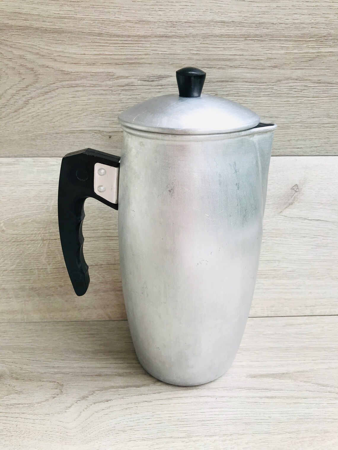 Vintage Large Aluminum Coffee Pot 2 Liter Tea Pot Silver Etsy