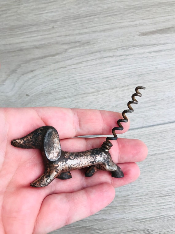 Vintage Metal Brass Wine Opener in Form Dogs Corkscrew Dog Wine Tool  Barware Wine Bottle Opener Retro Kitchen Wine Corkscrew Barware Tools 