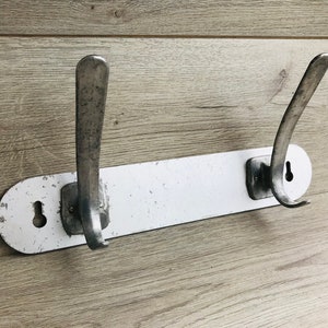 Vintage coat rack Wall vount coatrack Farmhouse coat hook Entryway decor Mudroom hooks Wall hook Entryway jacket rack Dorm decor Coat hanger