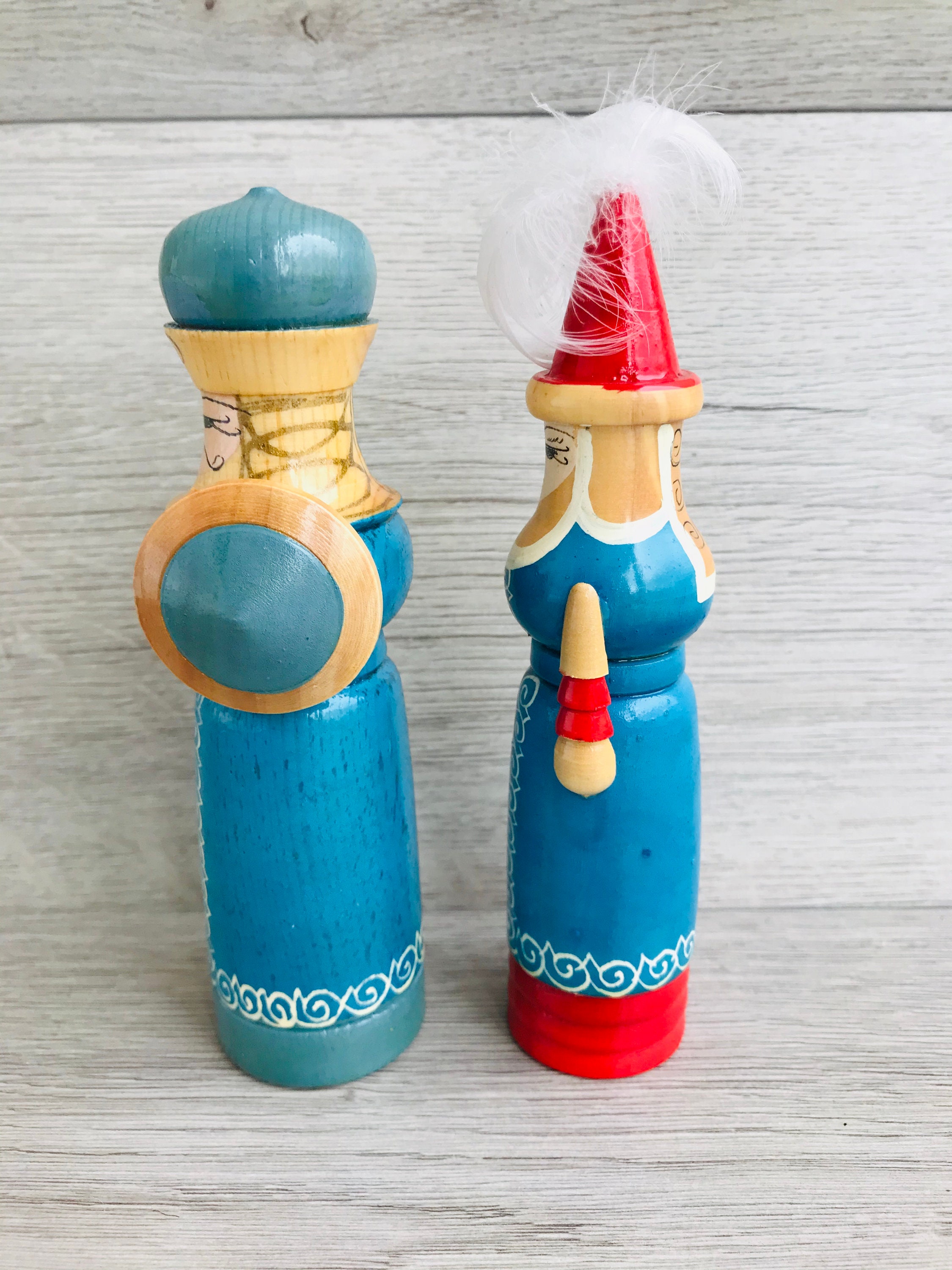 Vintage Wooden Figurine Folk Style Folk Art Handmade Wooden Etsy