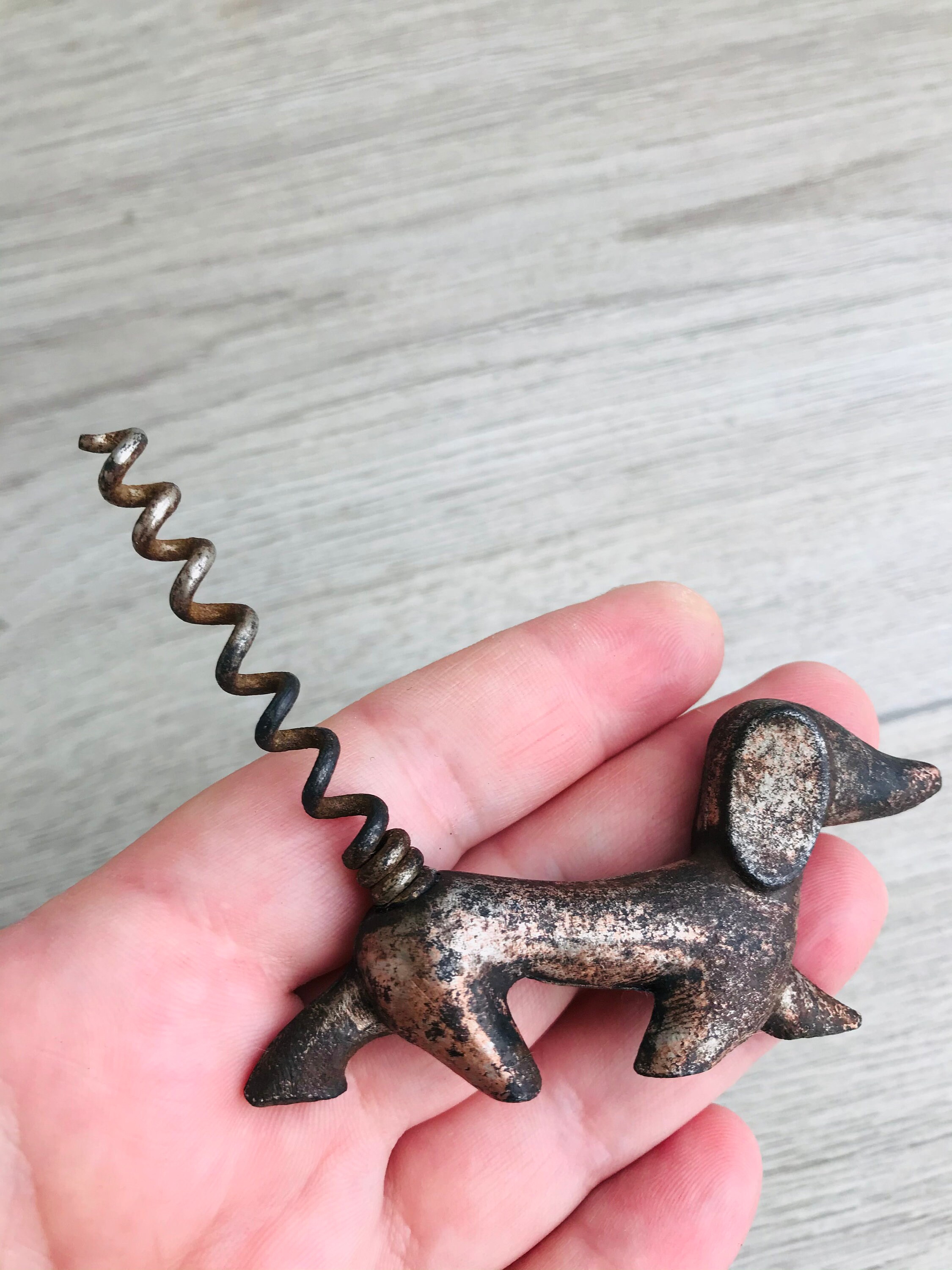 Vintage metal brass wine opener in form dogs Corkscrew dog Etsy