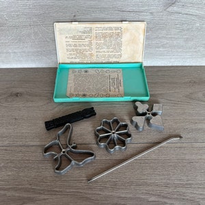 Vintage Aluminum Cookie Molds: Flower & Butterfly Baking Shapes