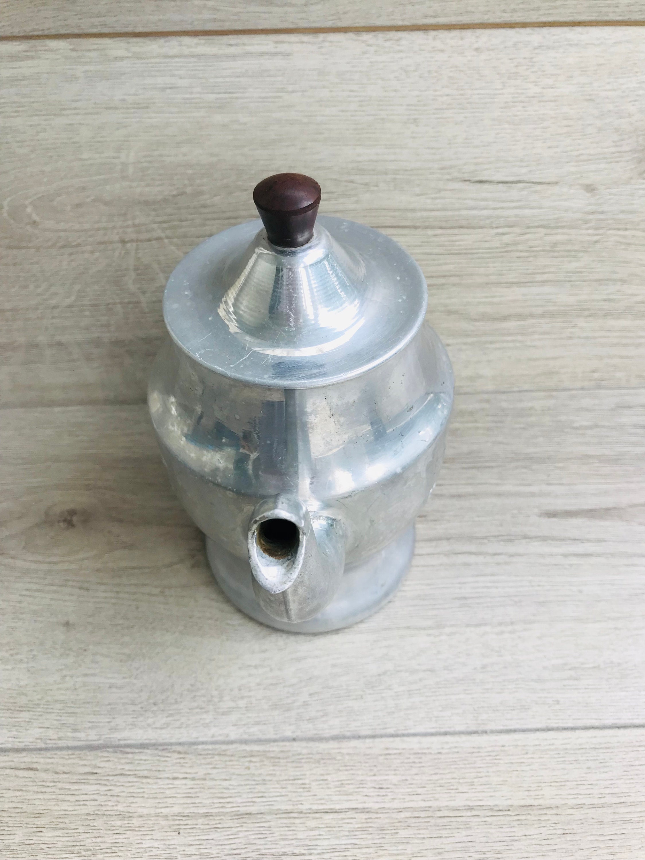 Vintage Aluminum Coffee Pot 1 Liter 1000 Ml Aluminum Camping