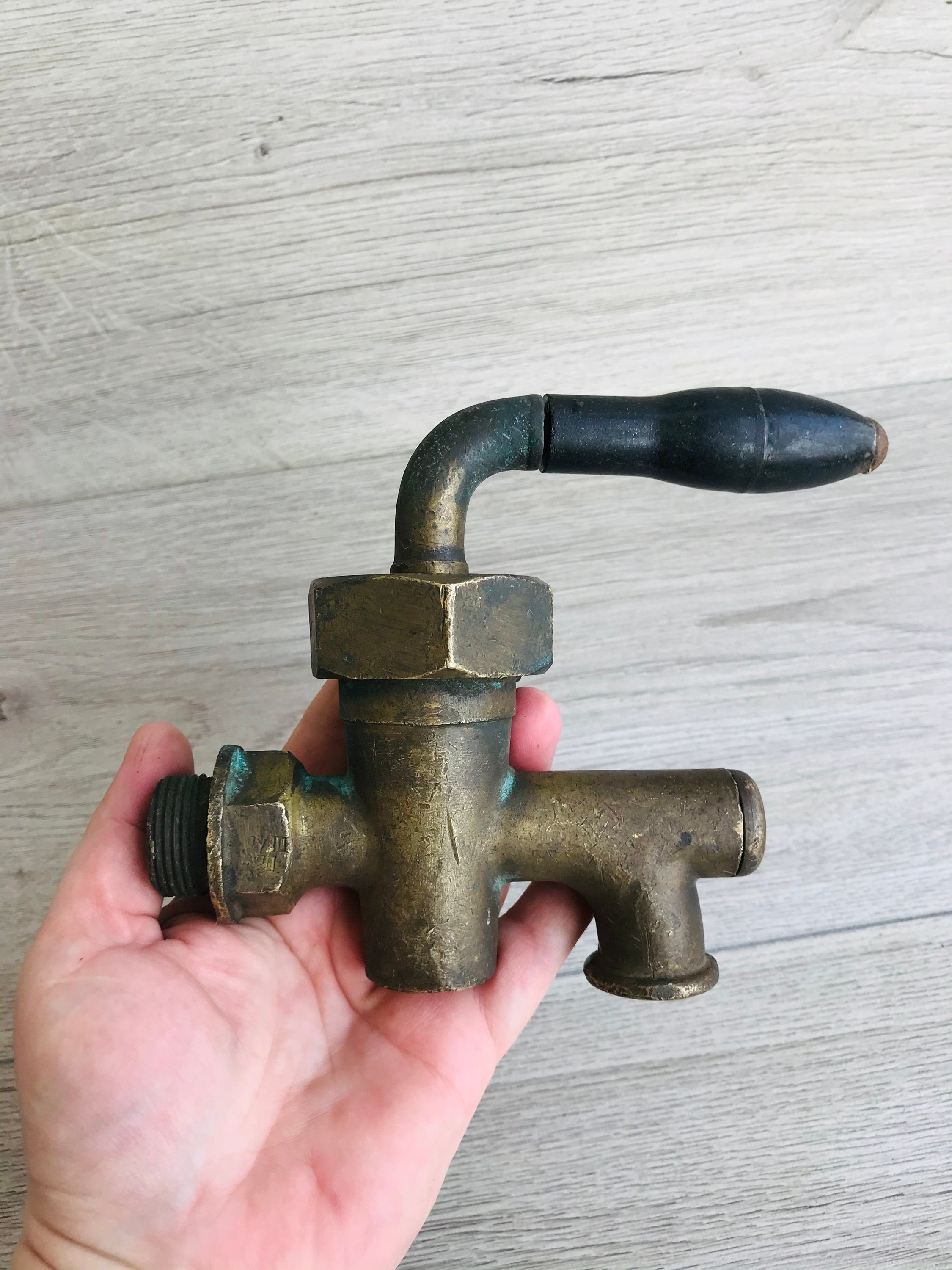 Vintage brass wine barrel faucet Tap Antique spigot key Etsy