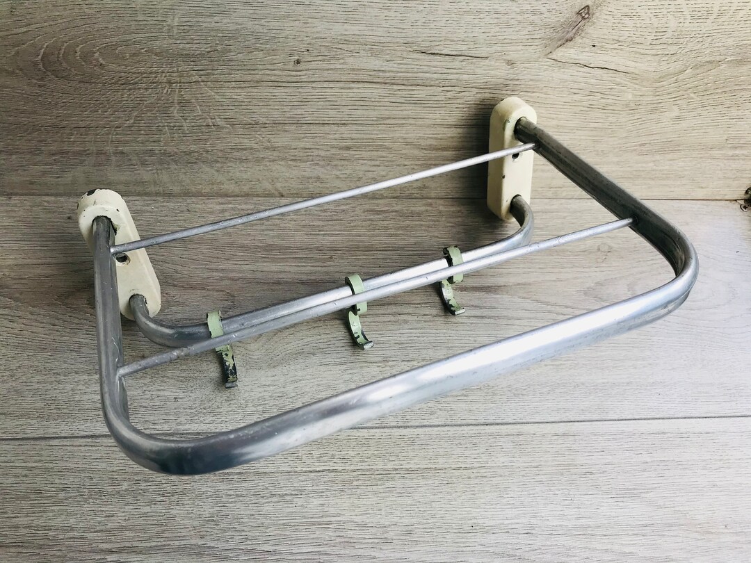 Vintage Metal Shelf With Hooks Soviet Coat Rack From 1970s Etsy
