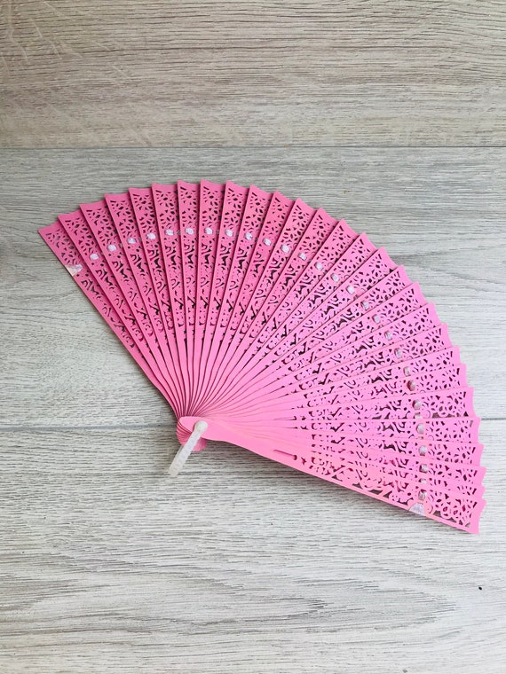 Small vintage fan Hand compartments fan Pocket fan Pi… Gem