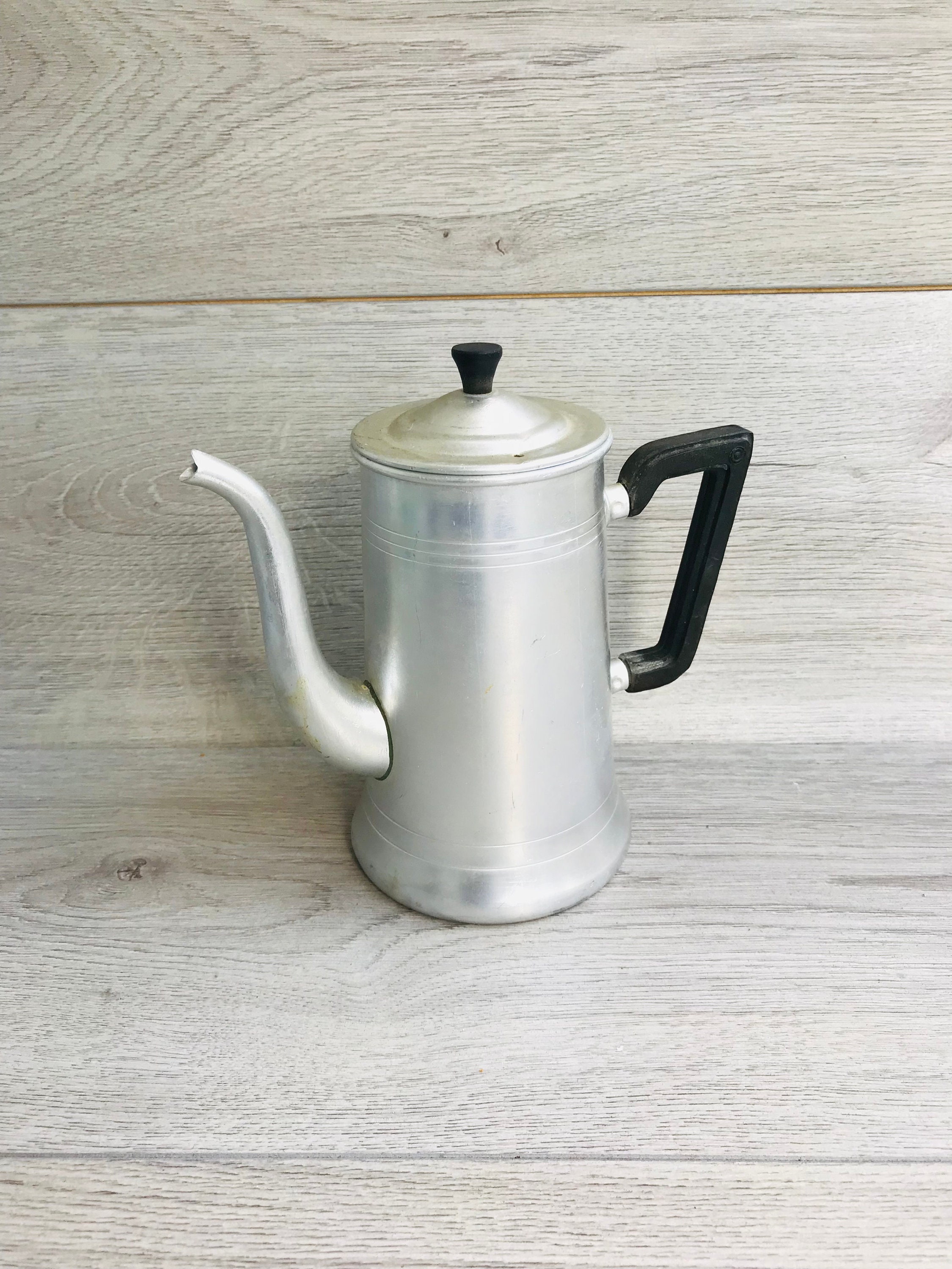 vintage metal coffee pot