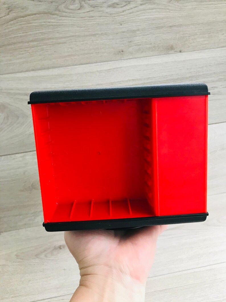 Vintage cassette rack Spinnable music tape stand holder Audio Etsy