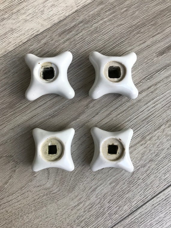 Vintage Porcelain Faucet Handles Knobs Vintage Handles Sink Etsy