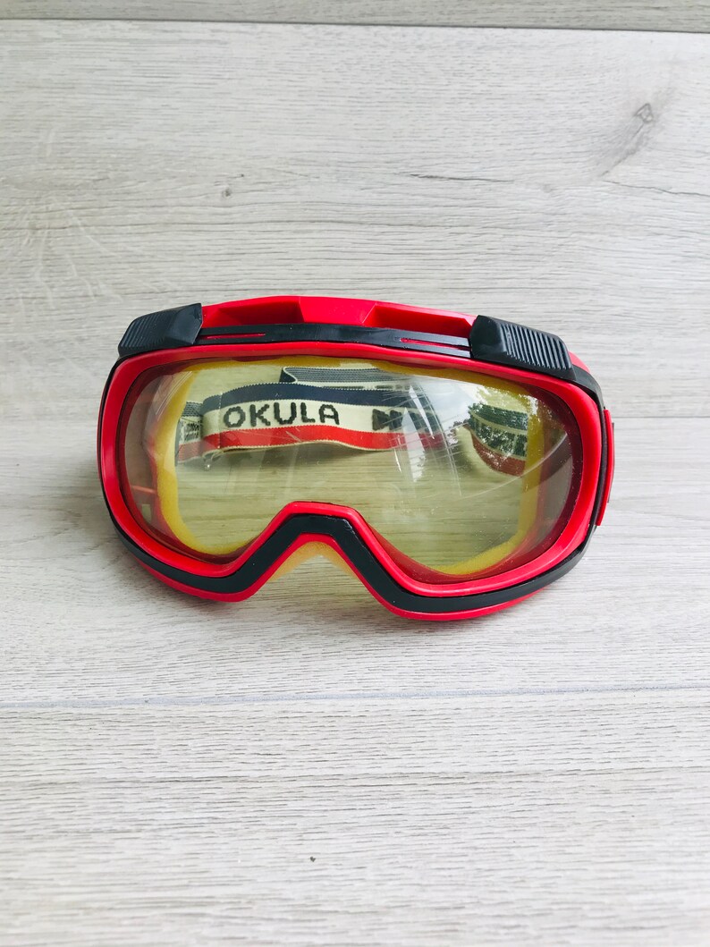 Vintage ski glasses Skiing Ski goggles Safety glasses Etsy