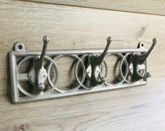 Vintage coat rack Wall vount coatrack Farmhouse coat hook Entryway decor Mudroom hooks Wall hook Entryway jacket rack Dorm decor Coat hanger